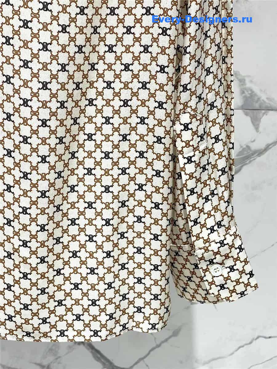 Ce1i*e rattan check print shirt