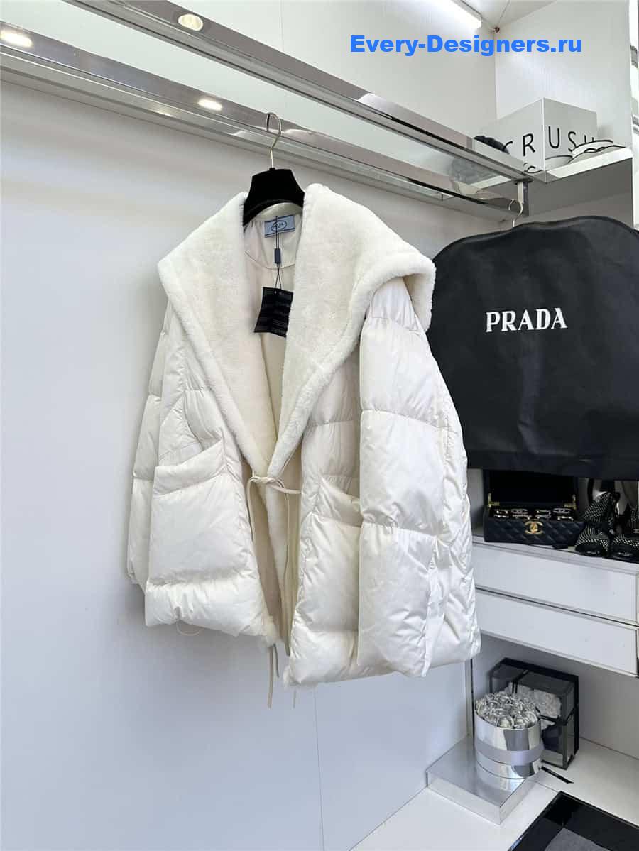 Pra*a patchwork lambswool down jacket