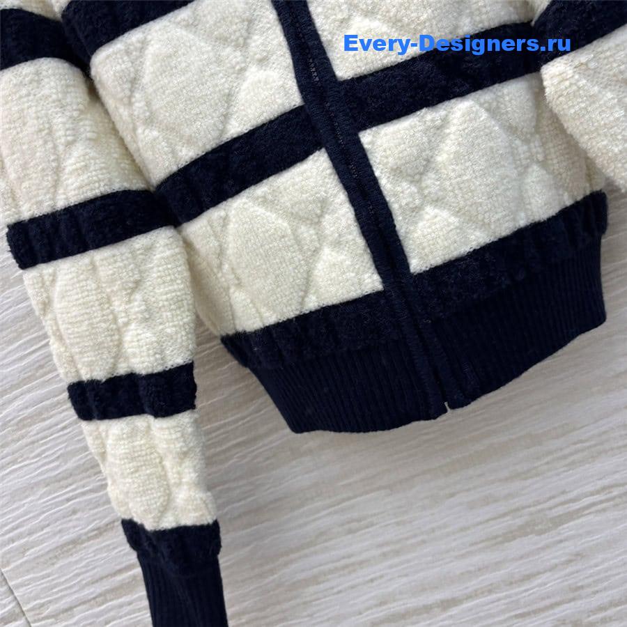 d10r hooded D1am0nd cardigan sweater