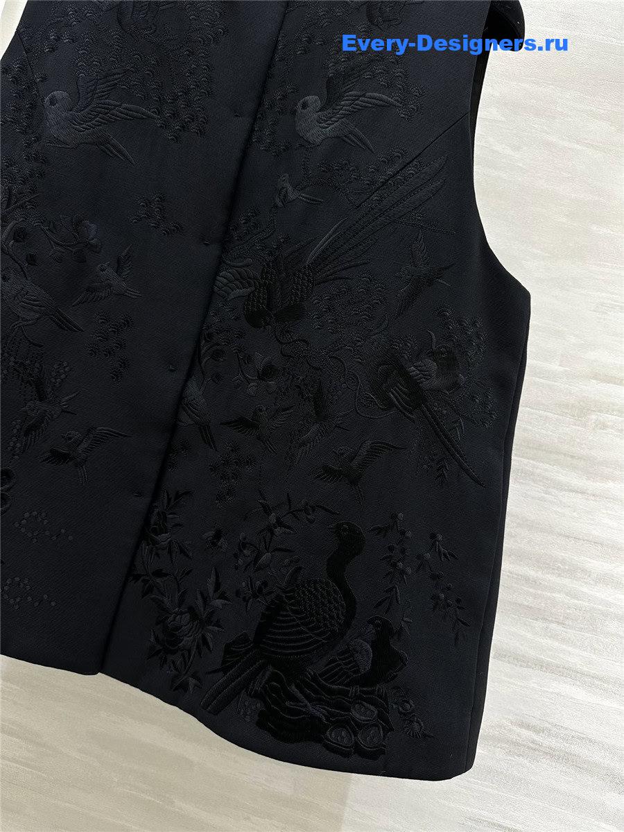 D10r embroidered silk vest