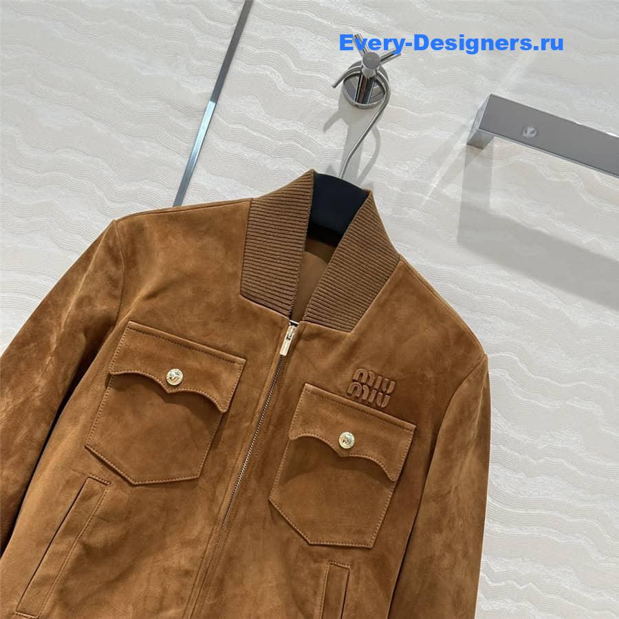 M1um1u suede jacket leather coat
