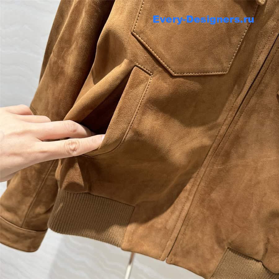 M1um1u suede jacket leather coat