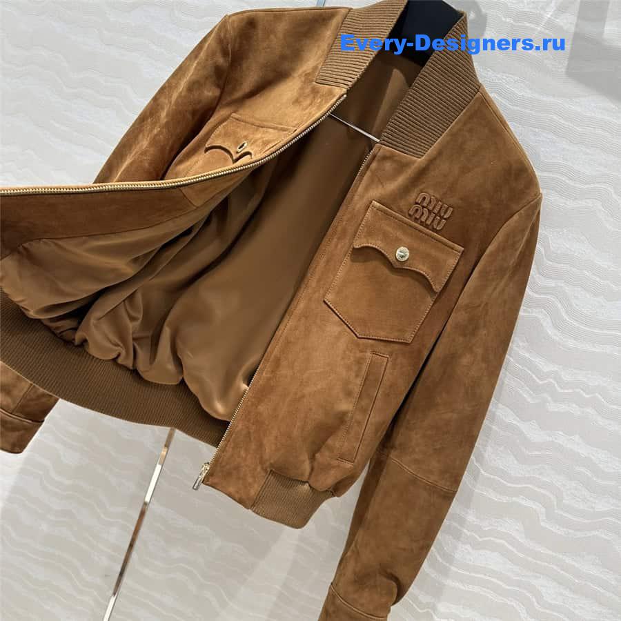 M1um1u suede jacket leather coat