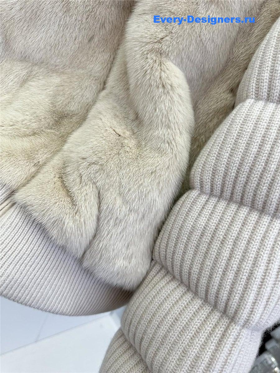 L0r0 P1ana cashmere knitted goose down jacket