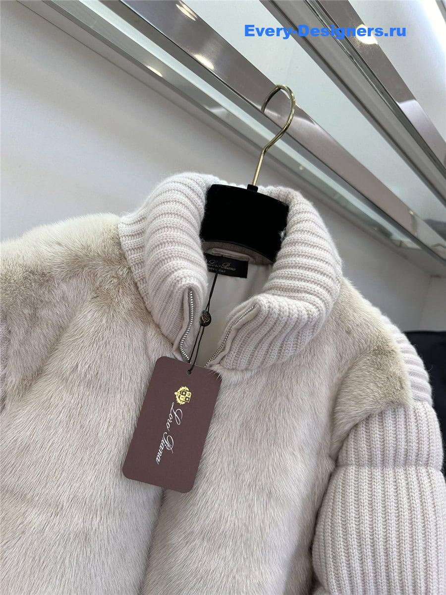 L0r0 P1ana cashmere knitted goose down jacket