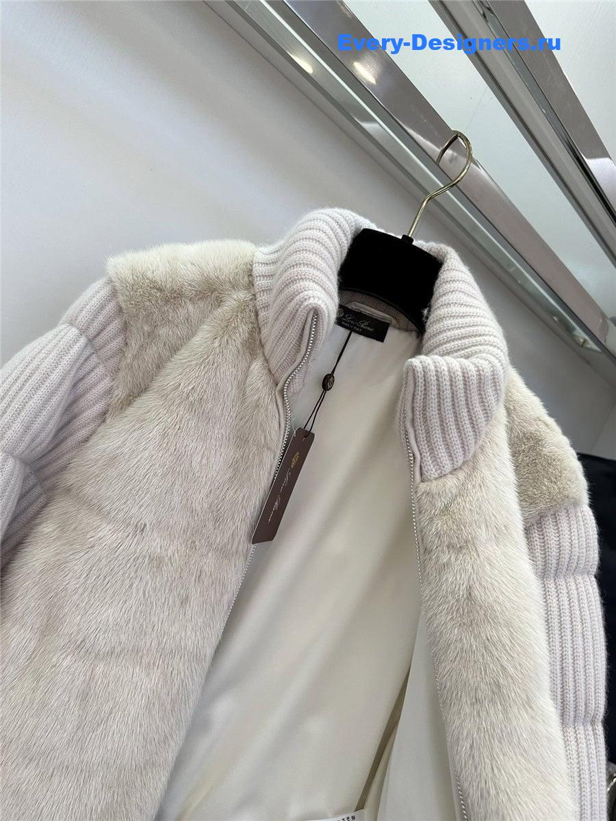 L0r0 P1ana cashmere knitted goose down jacket