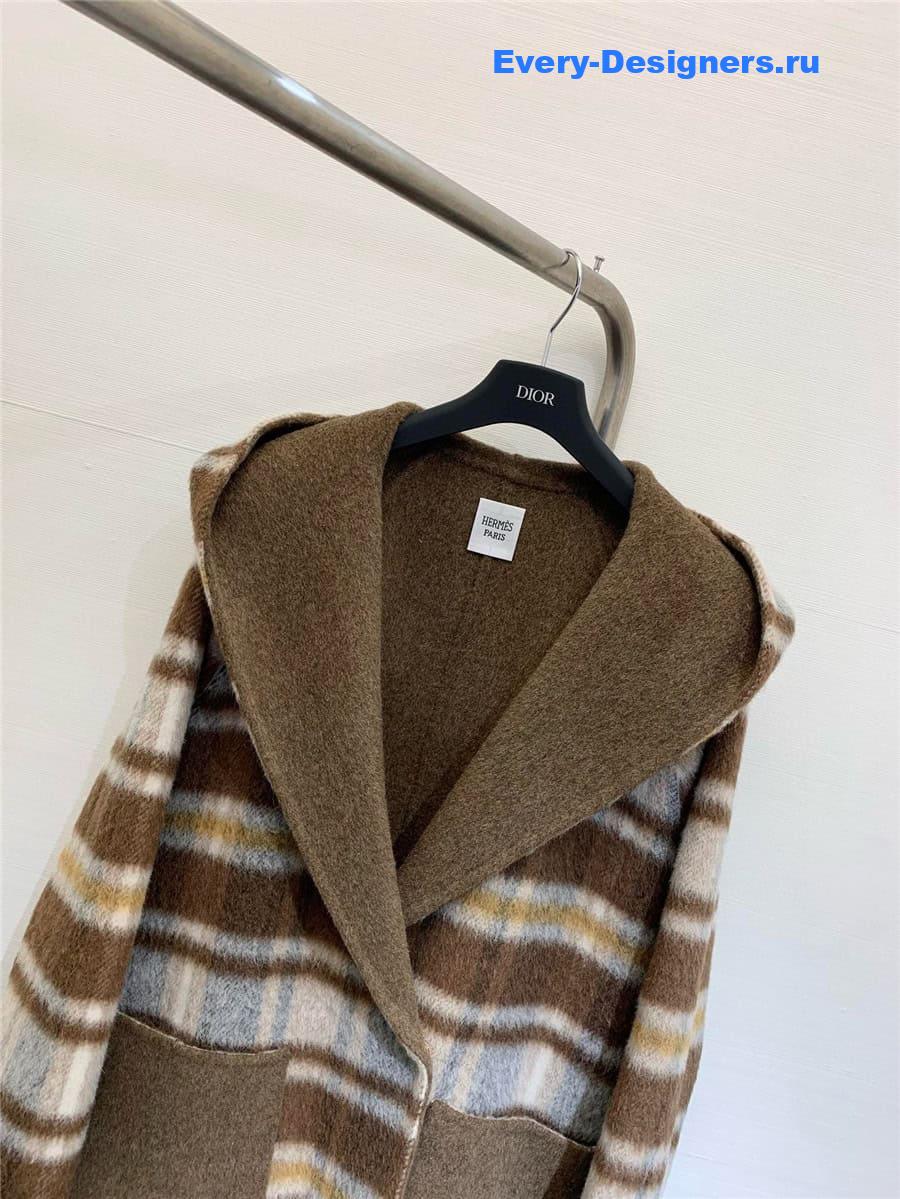 H**me5 hooded wool coat