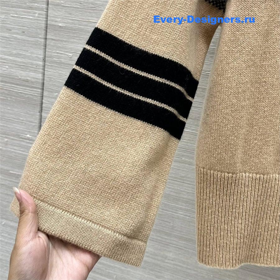 D10ralps three-quarter sleeve hooded sweater in beige