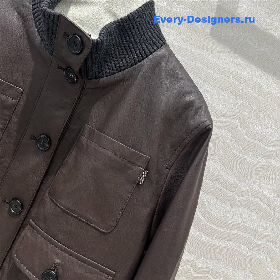 BC leather down jacket