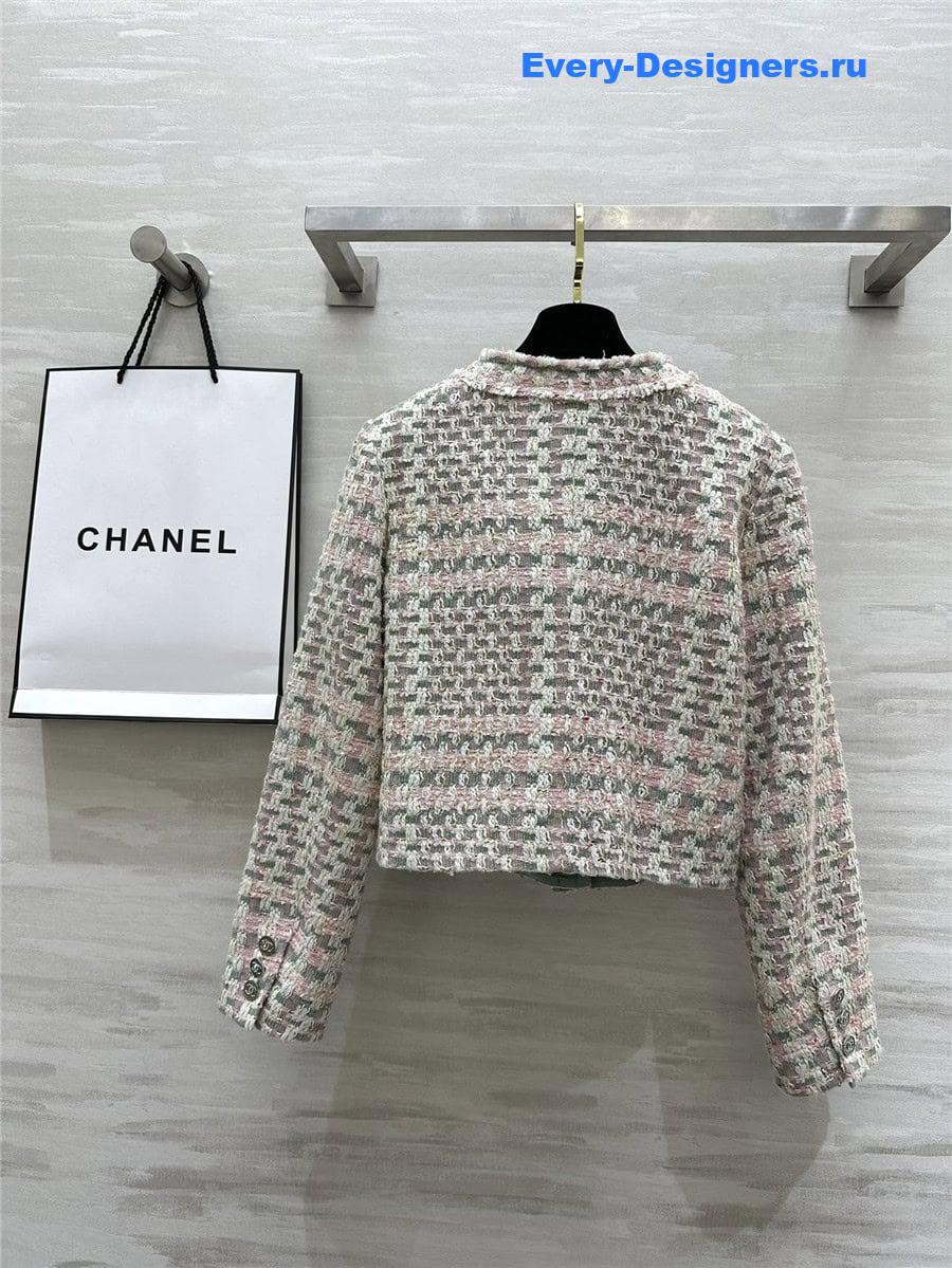CC woven soft tweed jacket