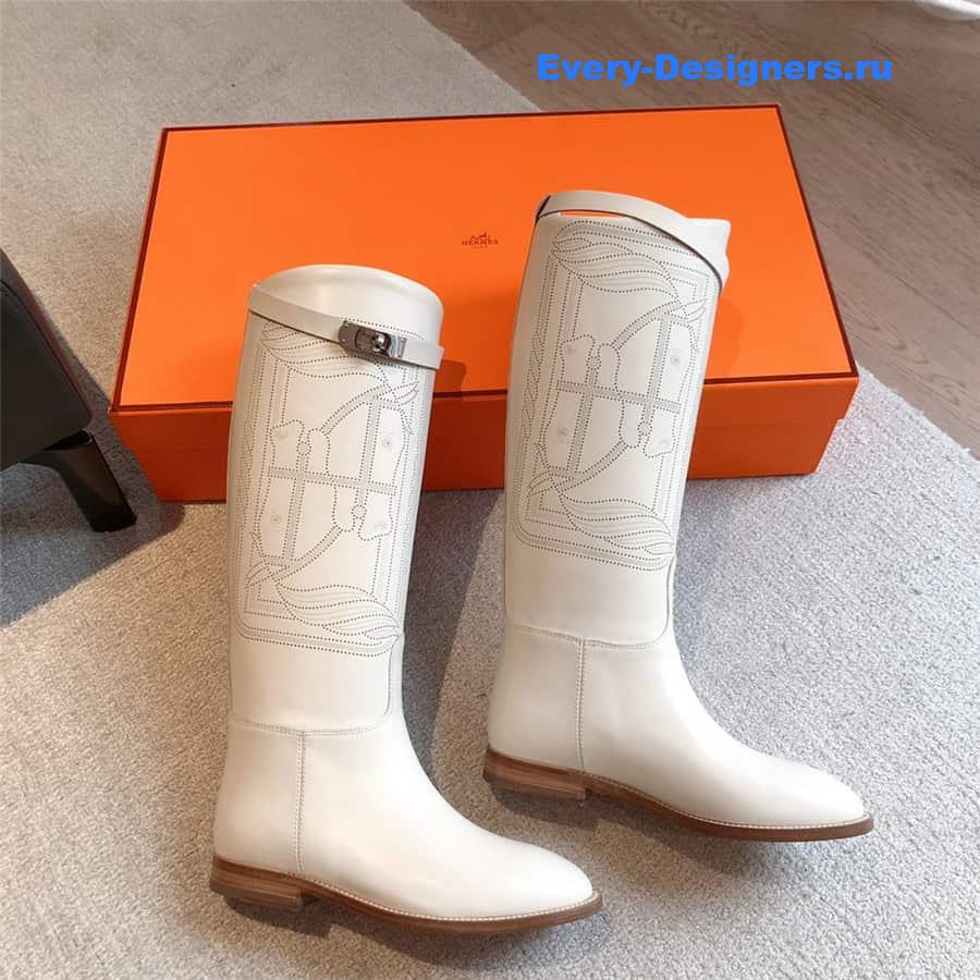 H**me5 white jumping boots