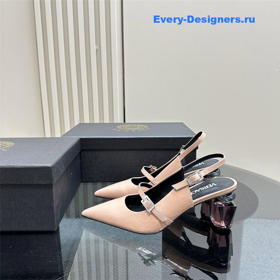 Versace Perfume Heels Nude Slingbacks