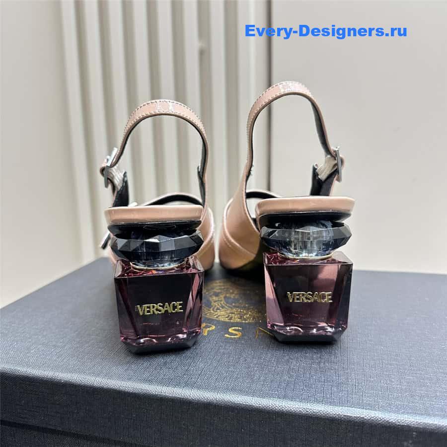 Versace Perfume Heels Nude Slingbacks