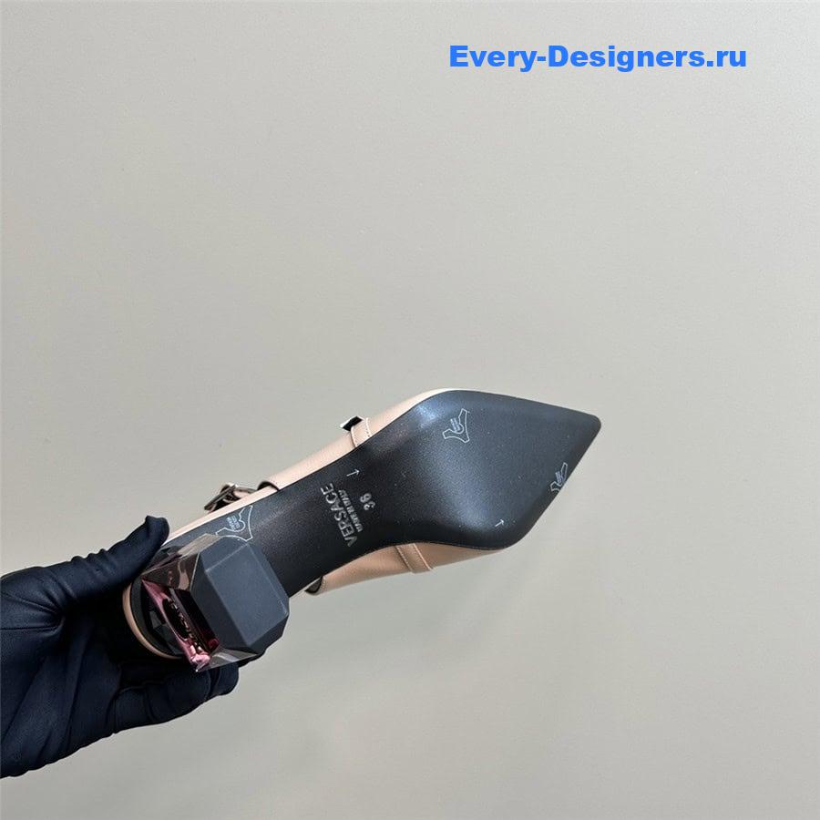 Versace Perfume Heels Nude Slingbacks