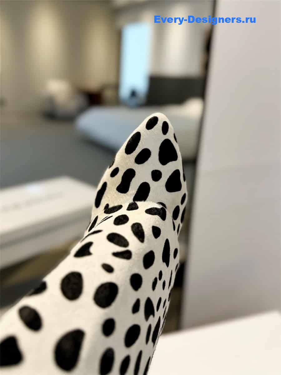 Givenchy Shark Lock Leopard Knee-High Boots