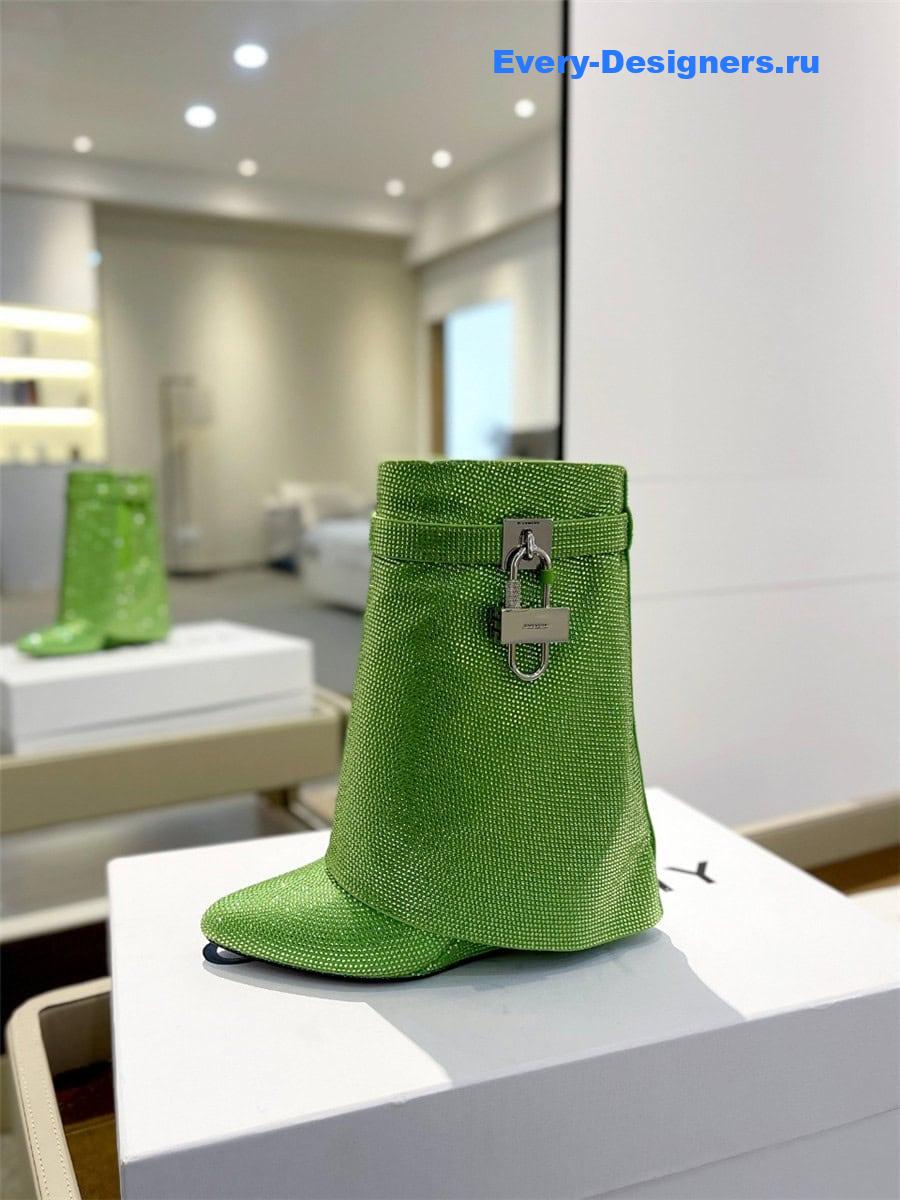 Givenchy Shark Lock Ankle Boots in Green