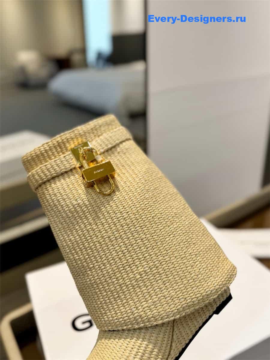 Givenchy Shark Lock Ankle Boots in Raffia