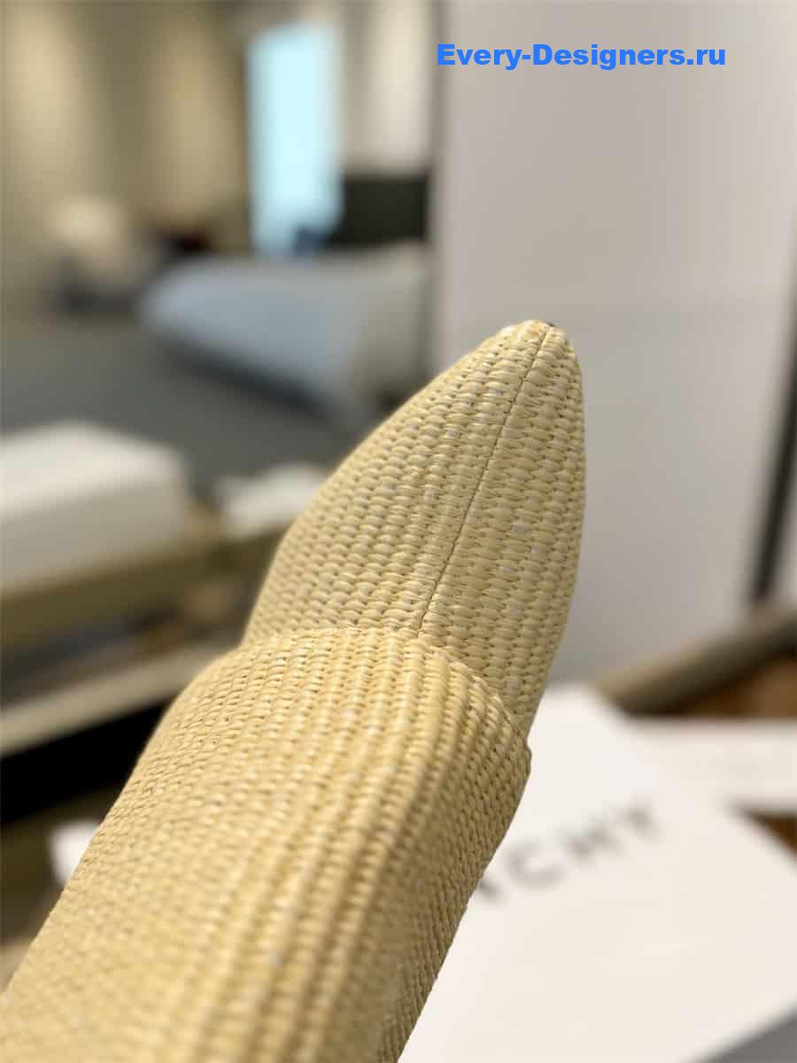 Givenchy Shark Lock Ankle Boots in Raffia