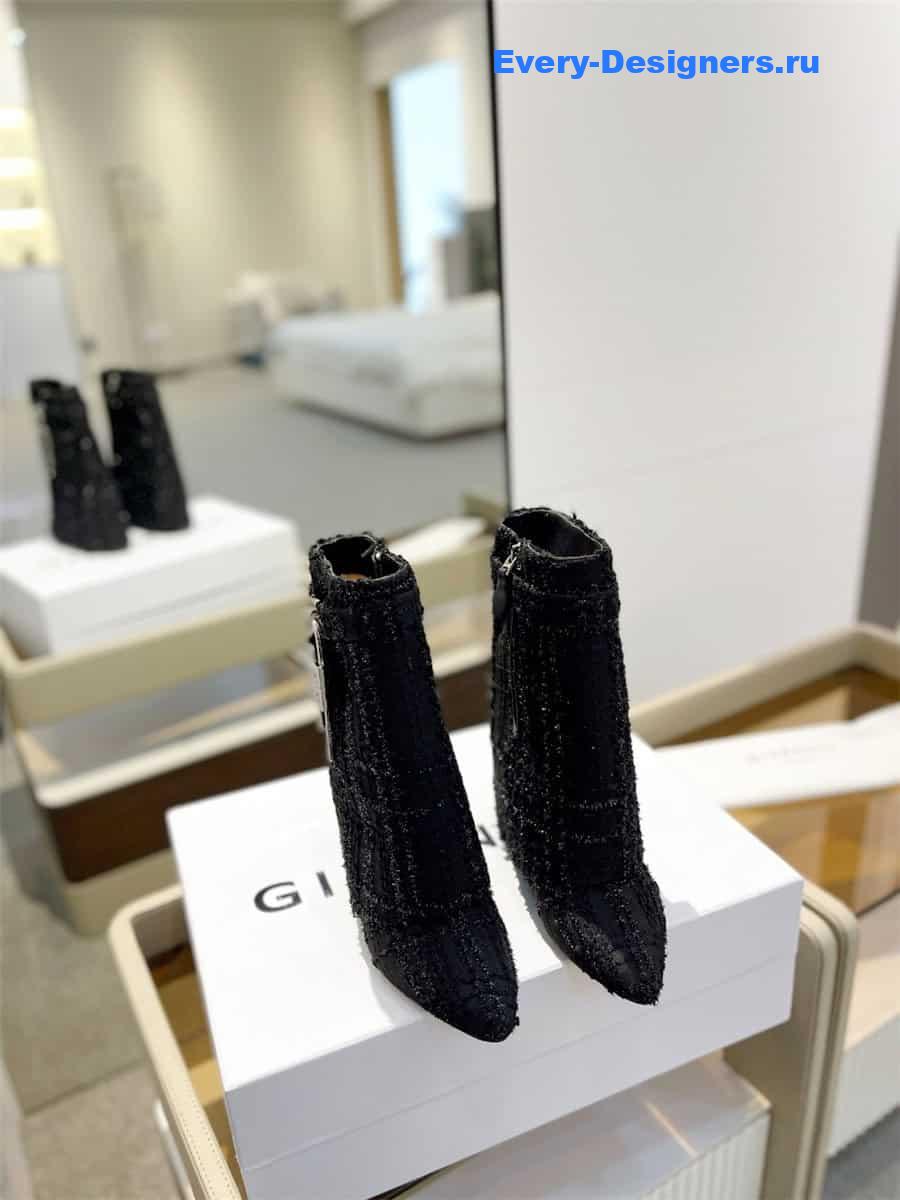 Givenchy Shark Lock Tweed Ankle Boots