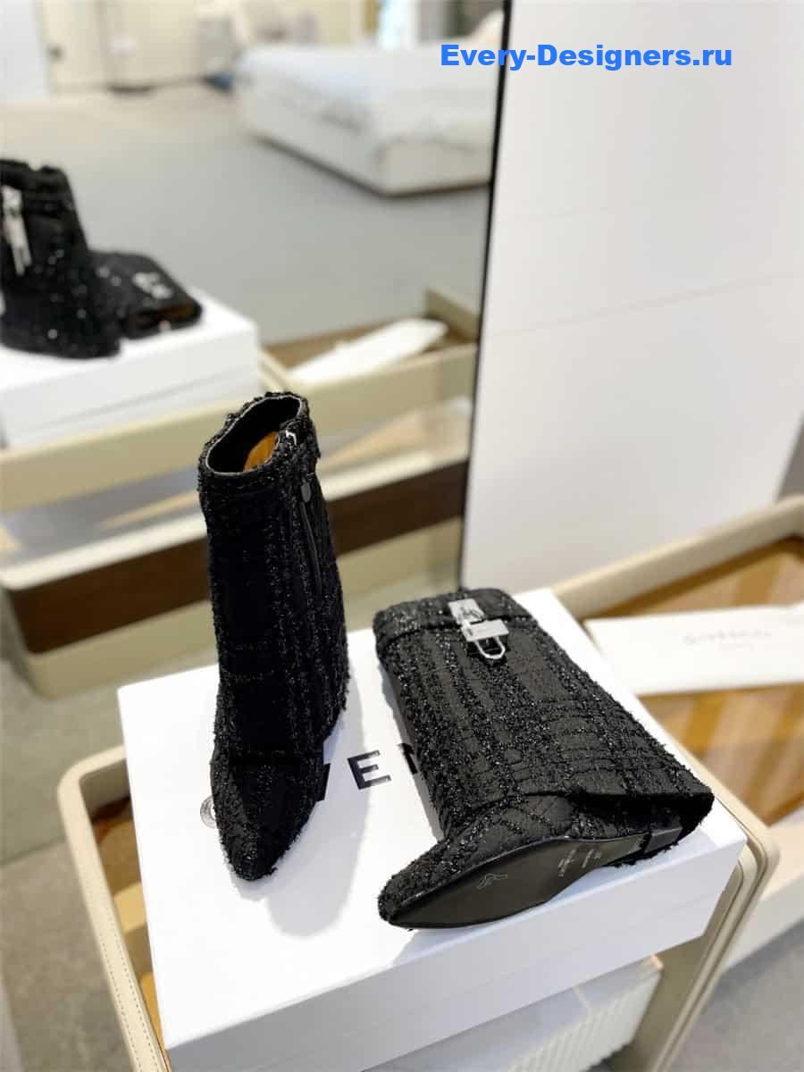 Givenchy Shark Lock Tweed Ankle Boots