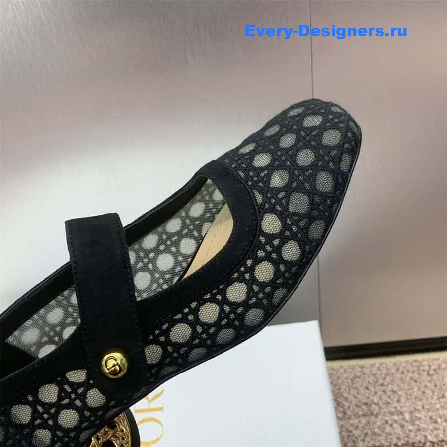 D10r mary jane black transparent mesh pumps
