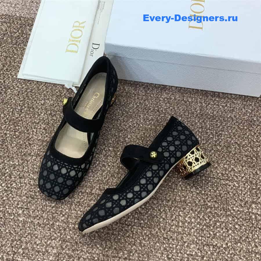 D10r mary jane black transparent mesh pumps