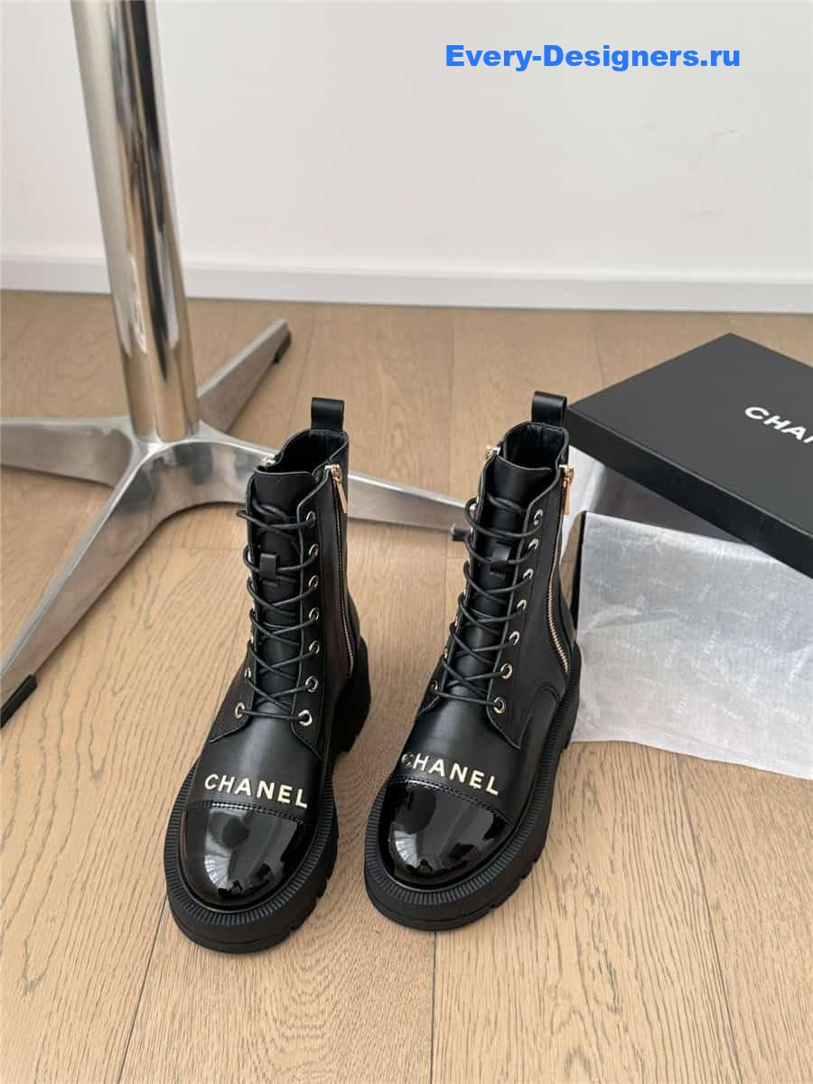 Ch**el black platform high top boots
