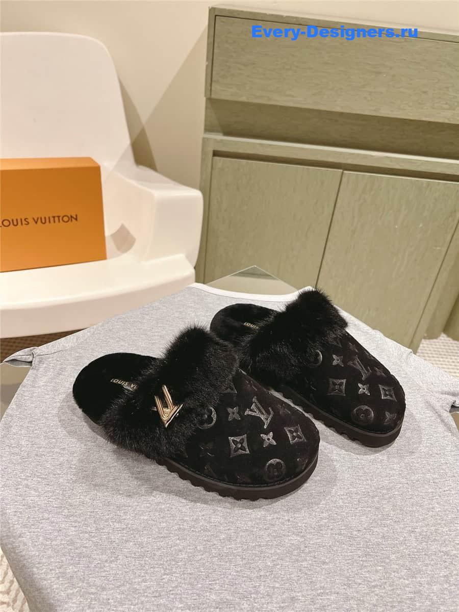 l0vis Vvtt0n lv flat mink slippers
