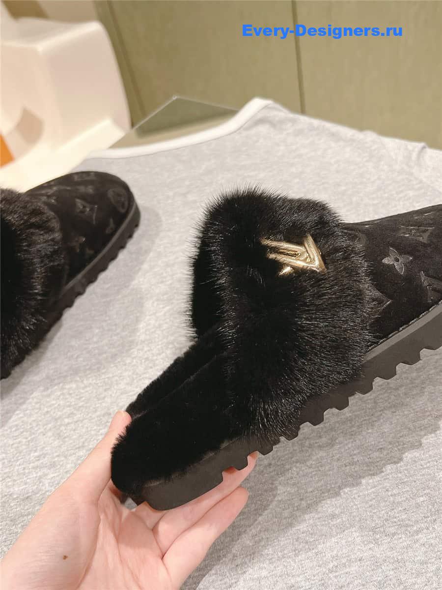 l0vis Vvtt0n lv flat mink slippers