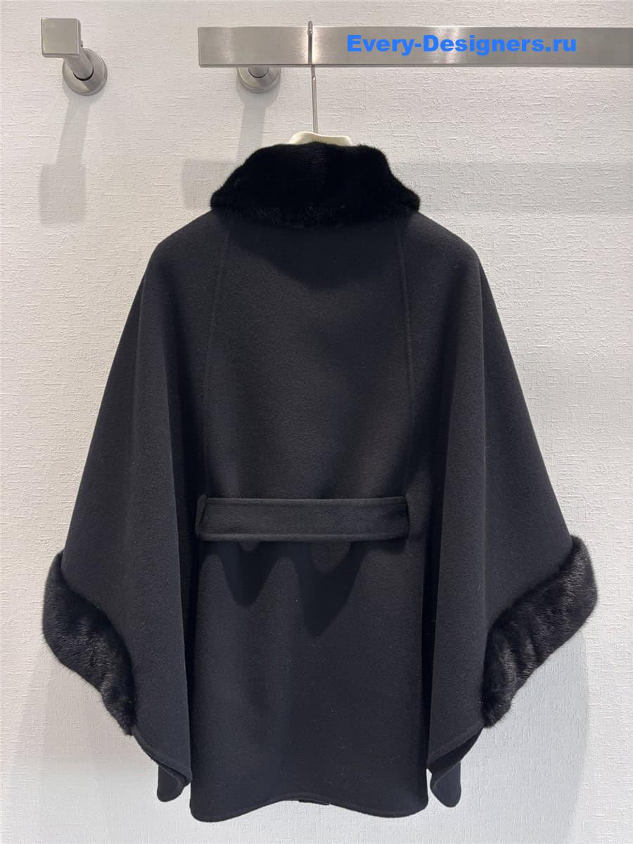 L0r0 P1ana mink cashmere cape