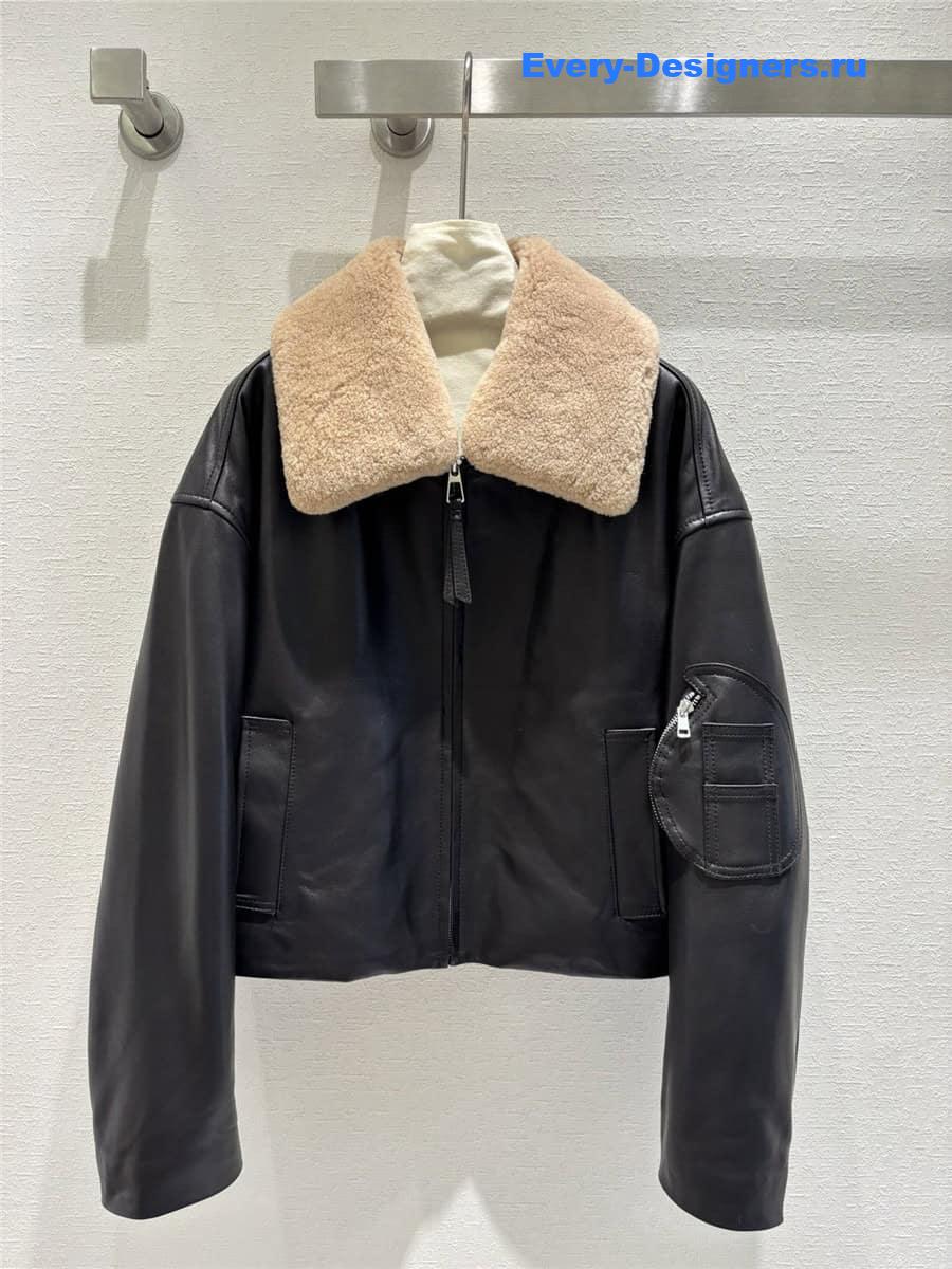 L0ew* lambskin quilted coat