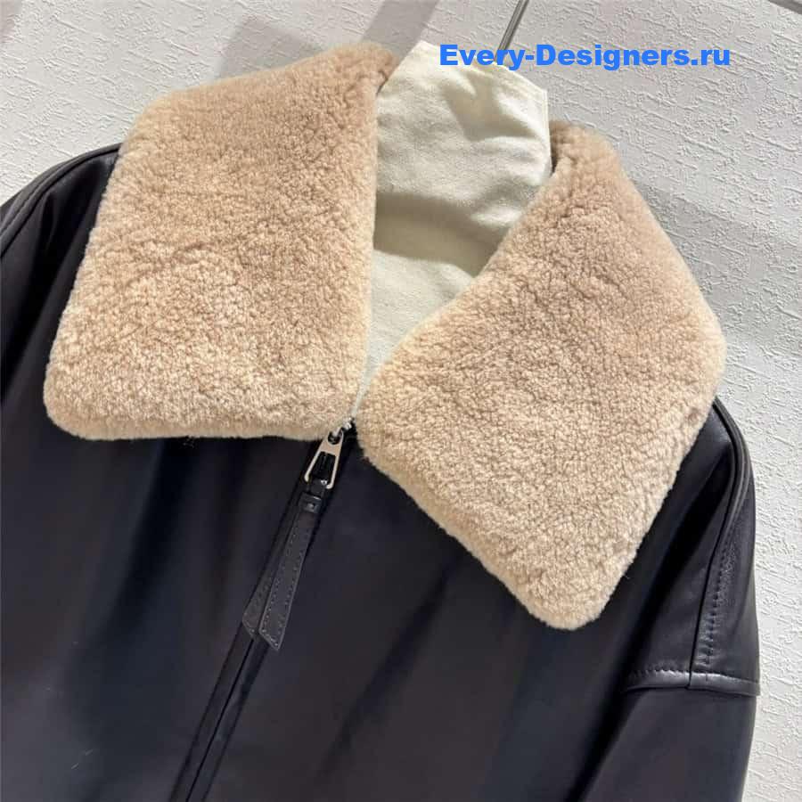 L0ew* lambskin quilted coat