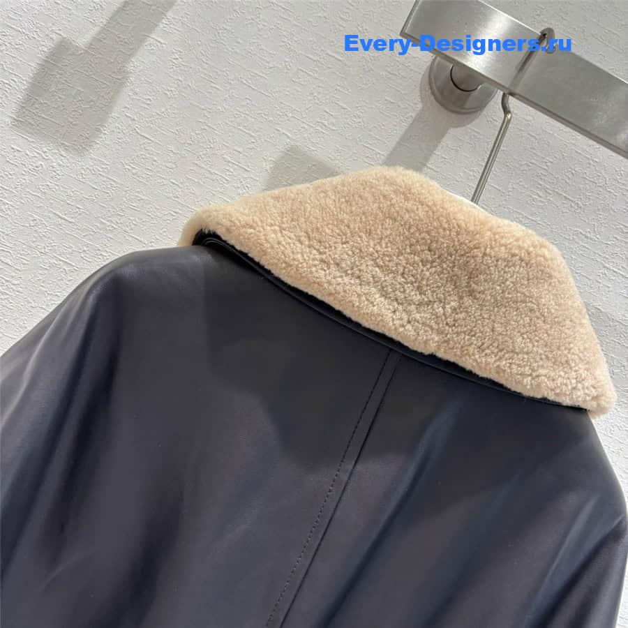 L0ew* lambskin quilted coat