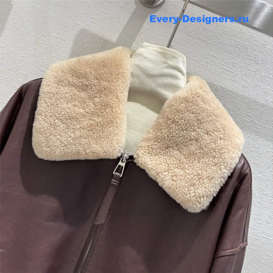 L0ew* lambskin quilted coat