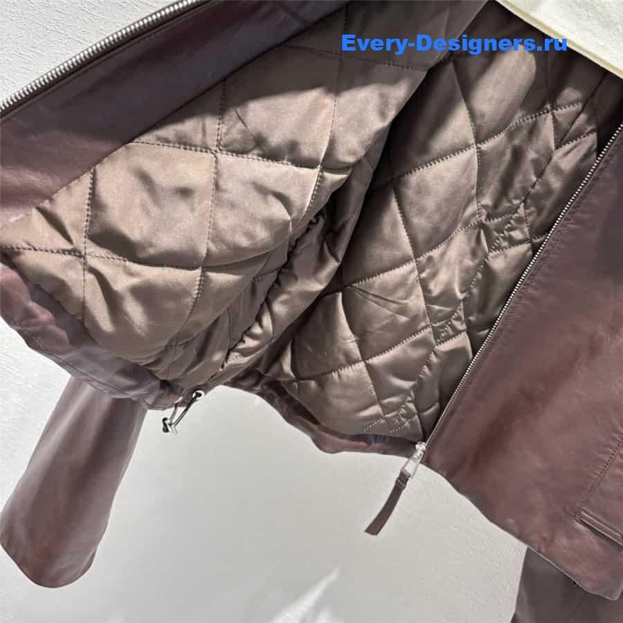 L0ew* lambskin quilted coat