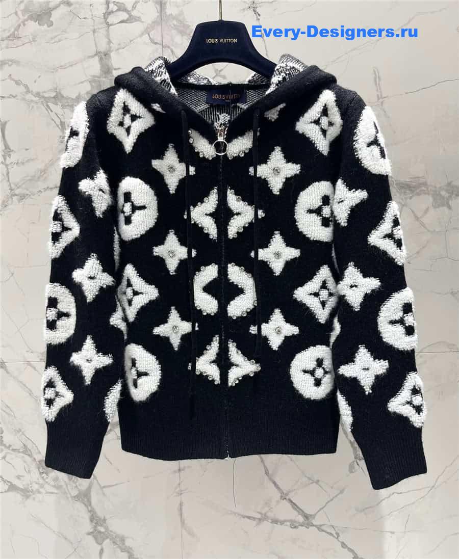 l0vis Vvtt0n lv hooded knitted jacket