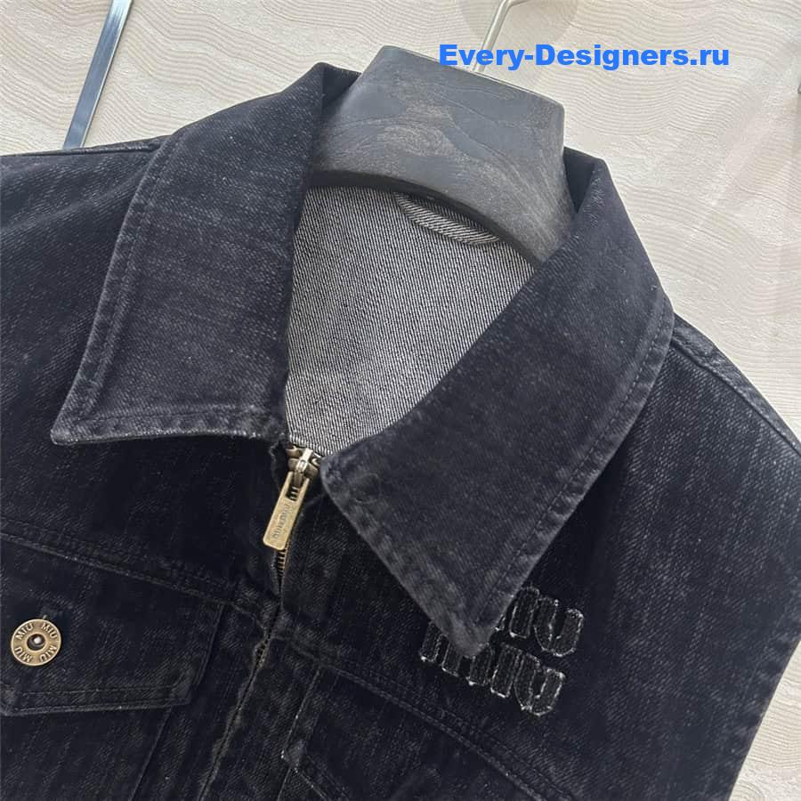 M1um1u denim short vest