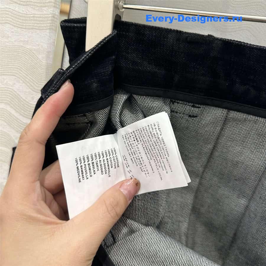 M1um1u denim pleated skirt