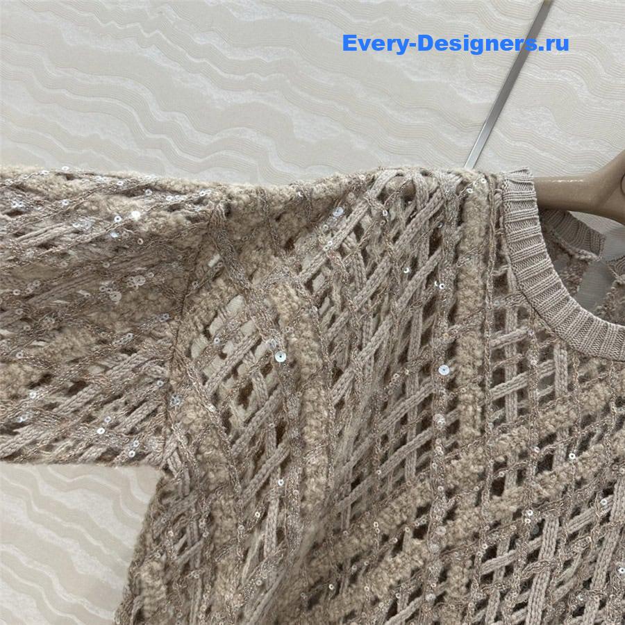 BC Hollow Crochet Sweater Beige