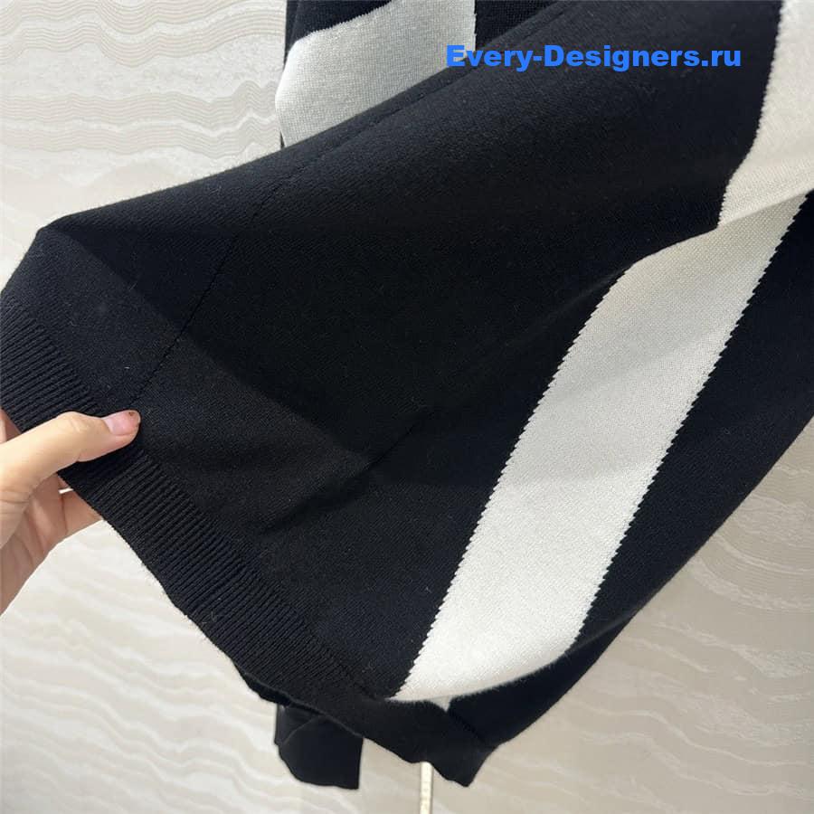 CC Half-Zip Logo Knit Hoodie Black