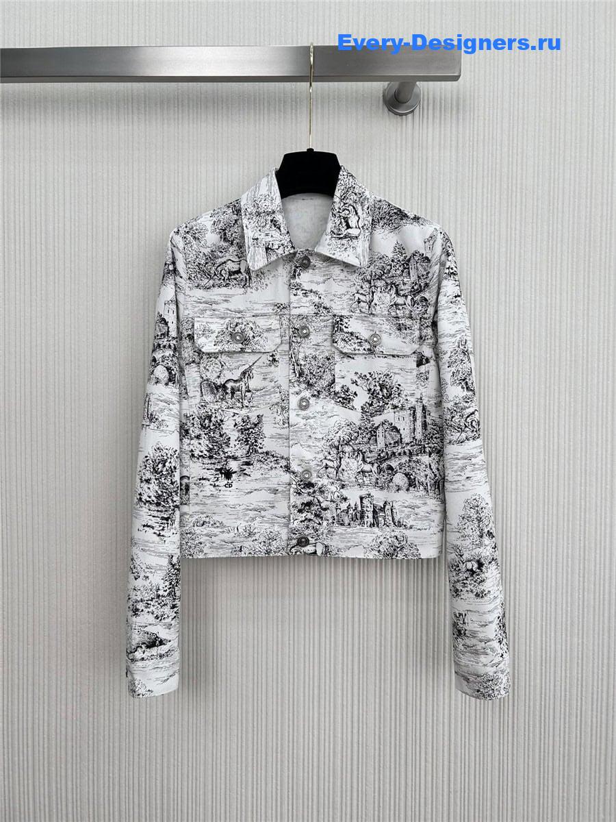 D10r scotland motif denim jacket