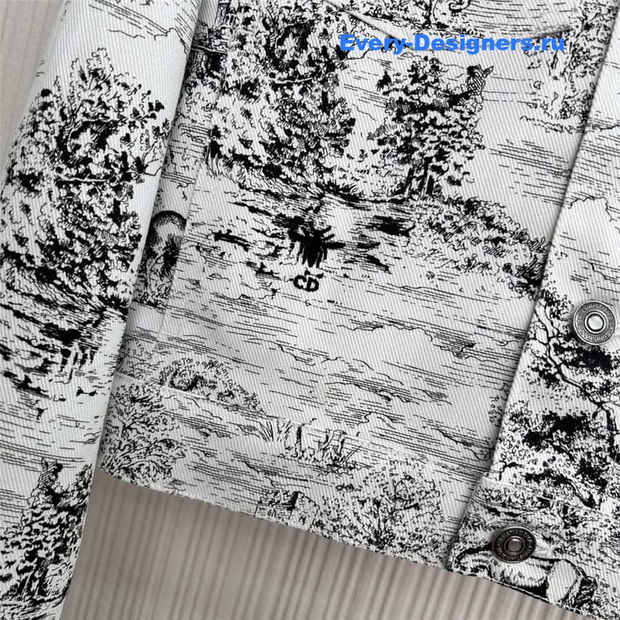 D10r scotland motif denim jacket