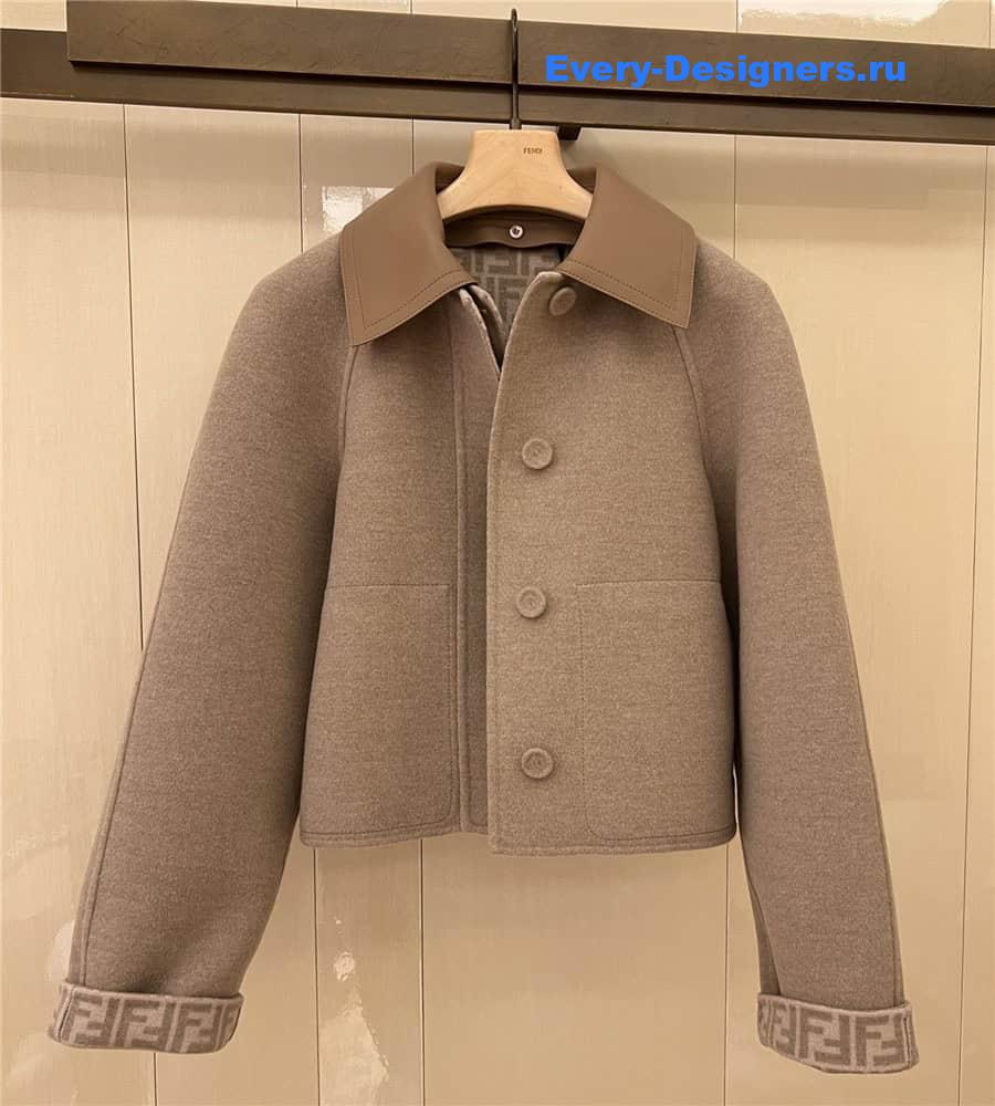 F**di shearling collar coat