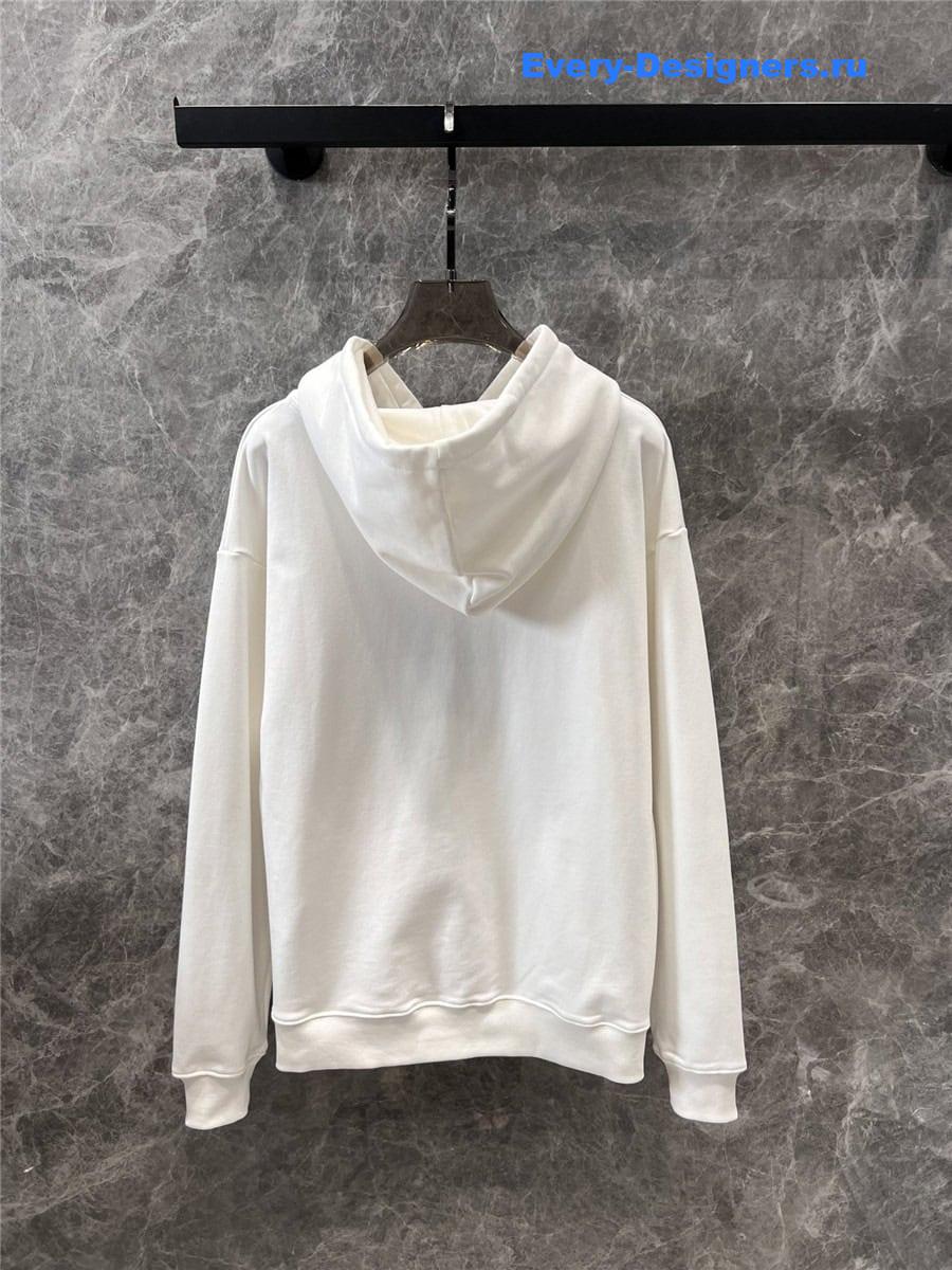 Va1e*ntin0 chez oversized hoodie white