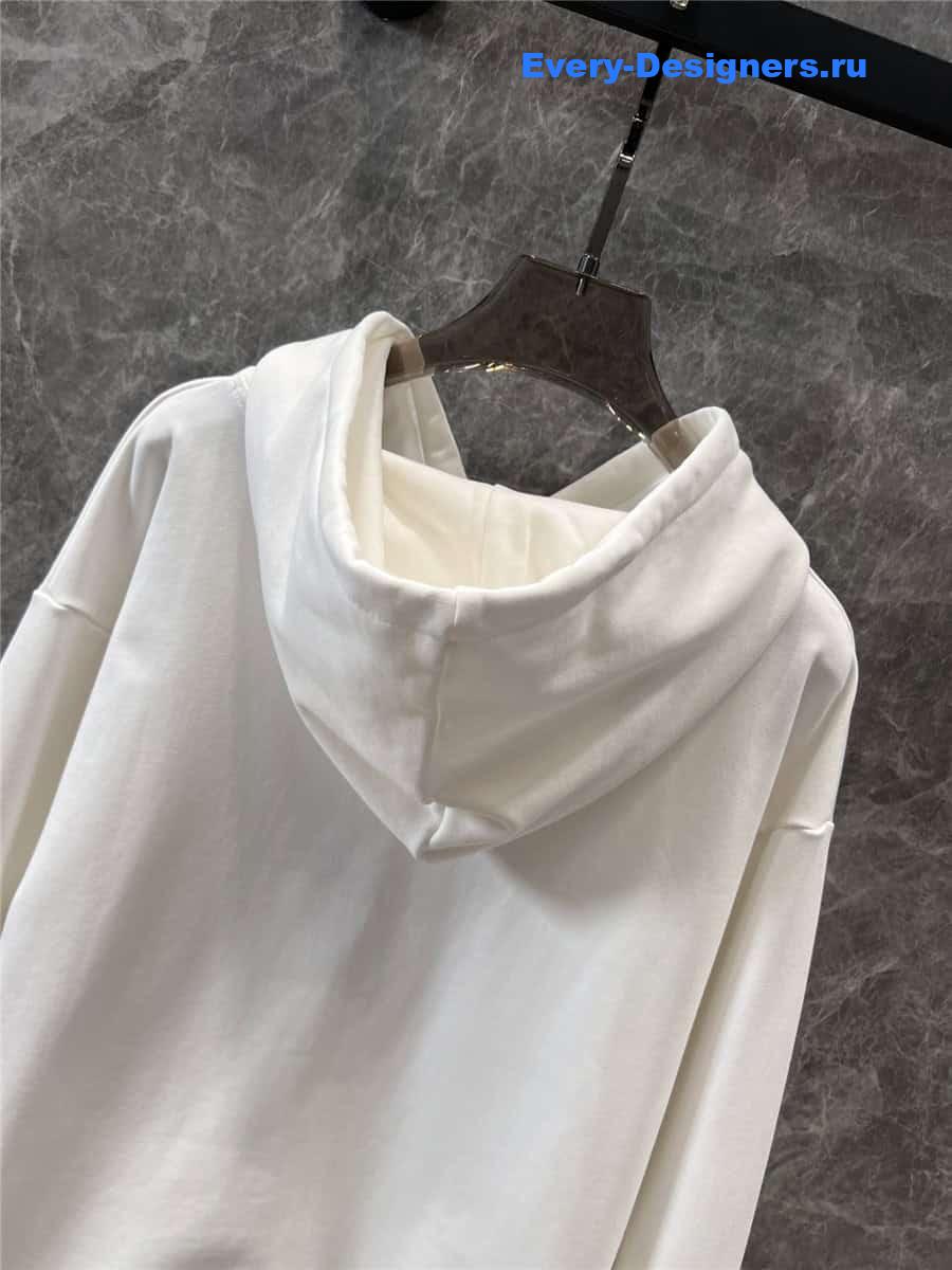 Va1e*ntin0 chez oversized hoodie white