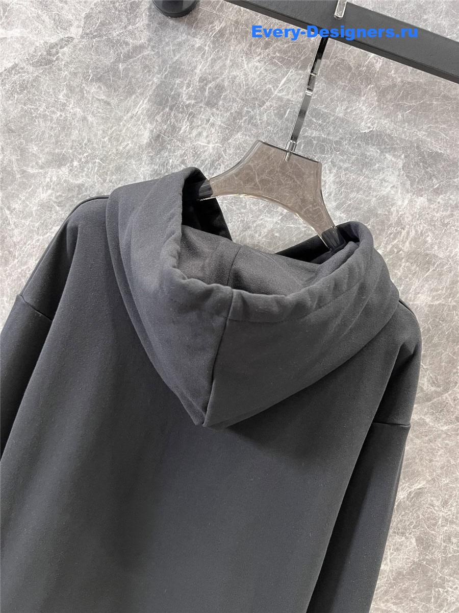 Va1e*ntin0 chez oversized hoodie black