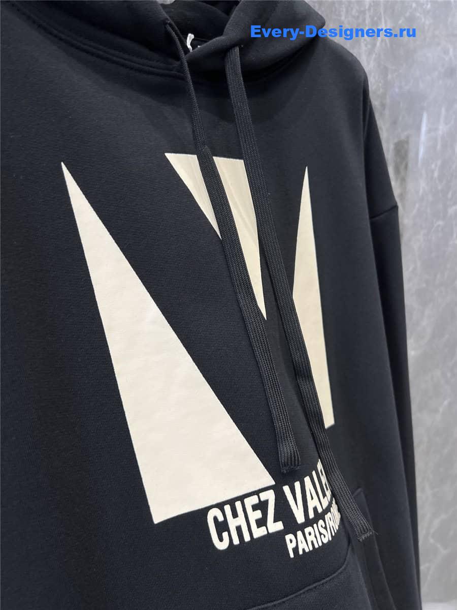 Va1e*ntin0 chez oversized hoodie black
