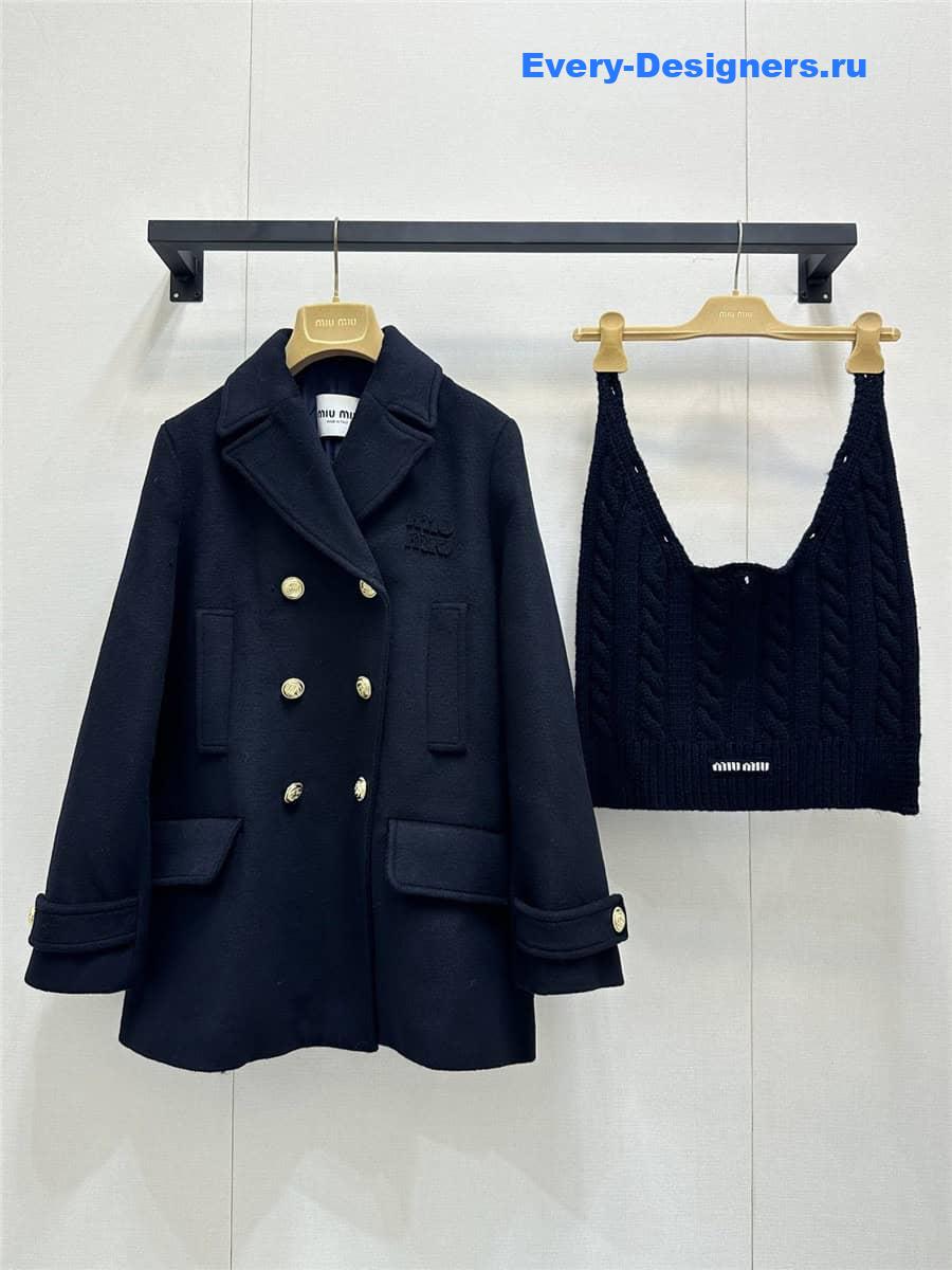 M1um1u cashmere wool suit jacket