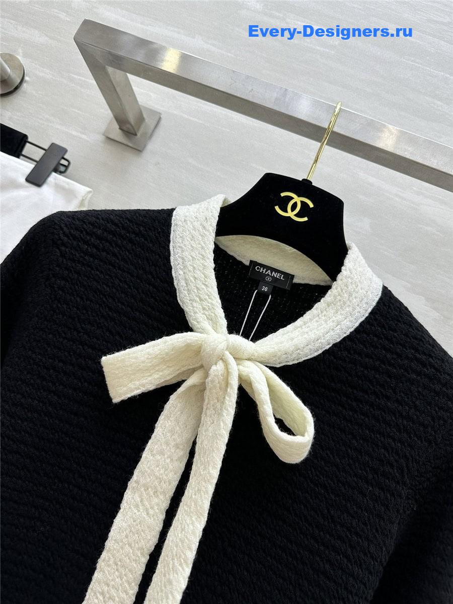 CC Bow Wool Sweater Black
