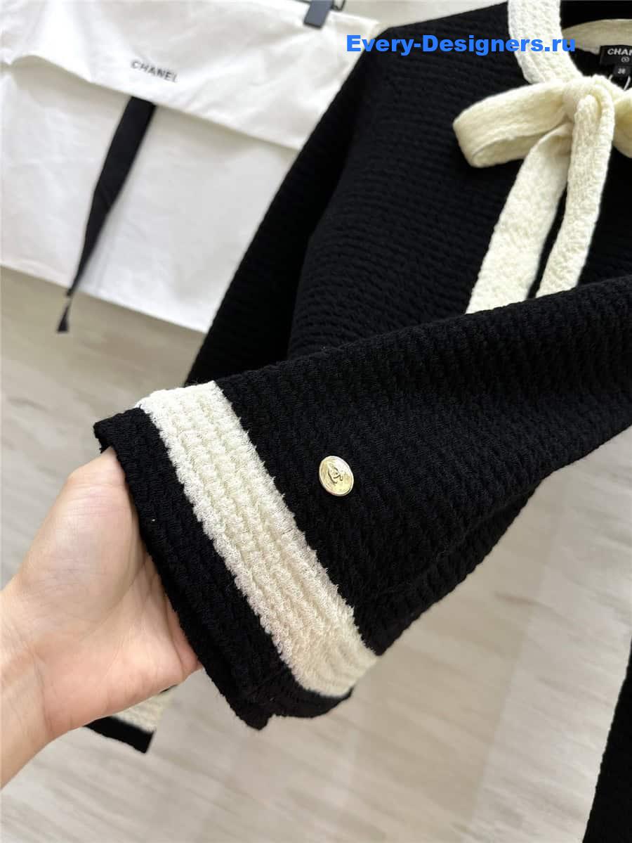 CC Bow Wool Sweater Black